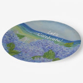 Laten we de hydrangea Beach vieren Papieren Bordje (Gekanteld)