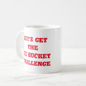 Laten we de ijsemmer uitdaging bewerkbaar maken koffiemok (Voorkant links)