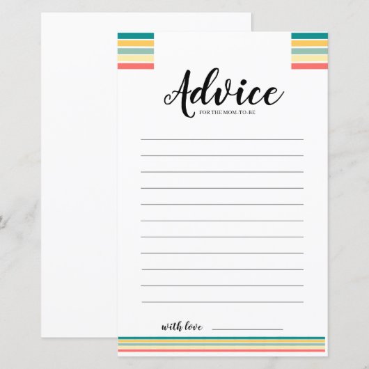 Laten we de Kaart voor advies van Beachy Baby show (Voorkant / Achterkant)