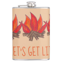 Laten we de kampvuur van de kampeervuren laten lop