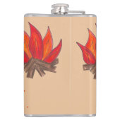 Laten we de kampvuur van de kampeervuren laten lop heupfles (Achterkant)