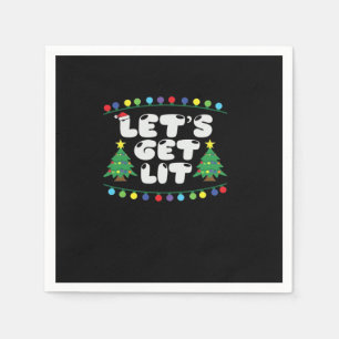 Laten we de kerstboom Jingle Bells aansteken Servet