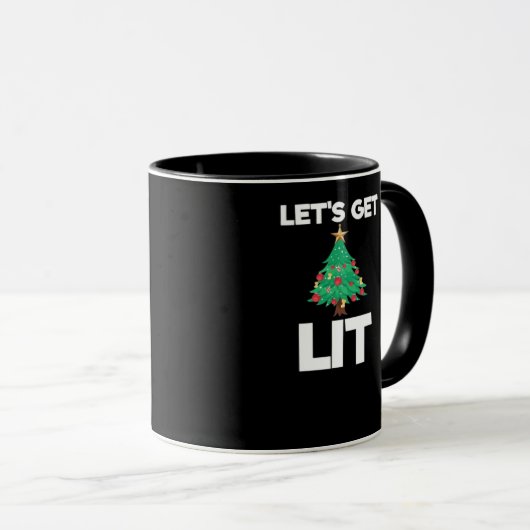 Laten we de kerstboomvakantie aansteken Drink Mok (Voorkant rechts)