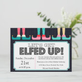 Laten we de kerstfeestelijke uitnodiging aannemen (Staand voorkant)