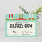 Laten we de kerstfeestelijke uitnodiging aannemen (Staand voorkant)