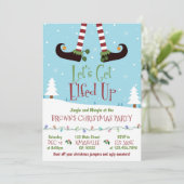 Laten we de kerstfeestelijke uitnodiging aannemen (Staand voorkant)