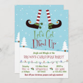 Laten we de kerstfeestelijke uitnodiging aannemen (Voorkant / Achterkant)