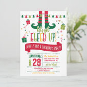 Laten we de kerstfeestelijke uitnodiging oppakken  (Staand voorkant)