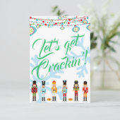 Laten we de kerstfeestelijke uitnodiging van Crack (Staand voorkant)