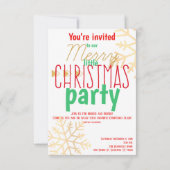 Laten we de kerstfeestelijke uitnodiging van Crack (Achterkant)