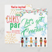 Laten we de kerstfeestelijke uitnodiging van Crack (Voorkant / Achterkant)