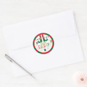 Laten we de kerstfeestjes opknappen. ronde sticker (Envelop)