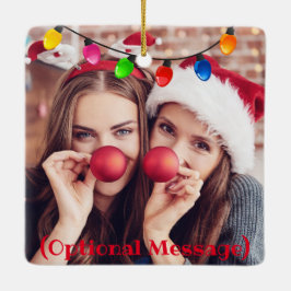 Laten we de kerstlampjes meenemen (foto toevoegen) keramisch ornament