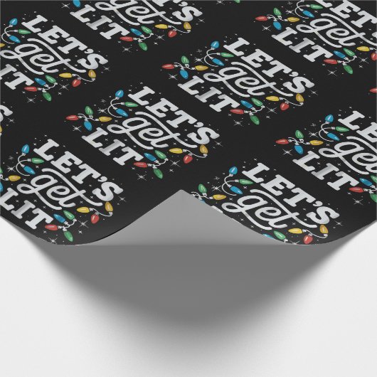 Laten we de kerstlampjes van de kerstman Drink mak Cadeaupapier (Hoek)