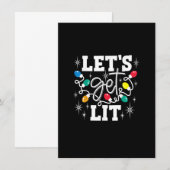 Laten we de kerstlampjes van de kerstman Drink mak Kaart (Voorkant / Achterkant)