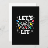 Laten we de kerstlampjes van de kerstman Drink mak Kaart (Voorkant / Achterkant)