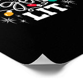 Laten we de kerstlampjes van de kerstman Drink mak Poster (Hoek)