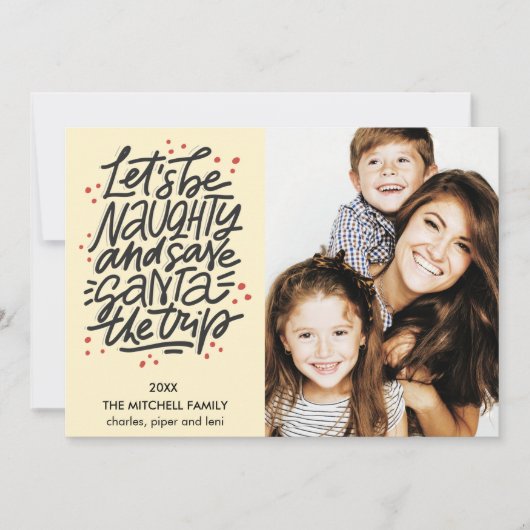 Laten we de kerstman besparen op de reis Funny Pho Kaart (Voorkant)