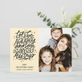 Laten we de kerstman besparen op de reis Funny Pho Kaart (Staand voorkant)