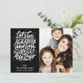 Laten we de kerstman besparen op de reis Funny Pho Kaart (Staand voorkant)