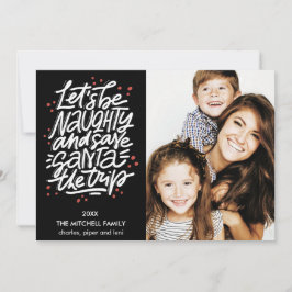 Laten we de kerstman besparen op de reis Funny Pho Kaart