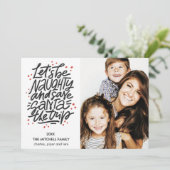 Laten we de kerstman besparen op de reis Funny Pho Kaart (Staand voorkant)