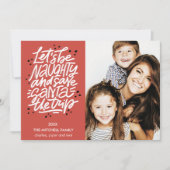 Laten we de kerstman besparen op de reis Funny Pho Kaart (Voorkant)