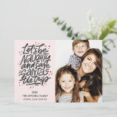 Laten we de kerstman besparen op de reis Funny Pho Kaart (Staand voorkant)