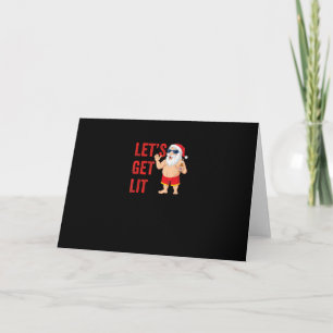 Laten we de kerstman oplichten met een grappig ker kaart