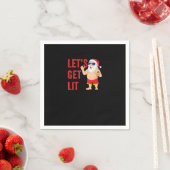 Laten we de kerstman oplichten met een grappig ker servet (Insitu)