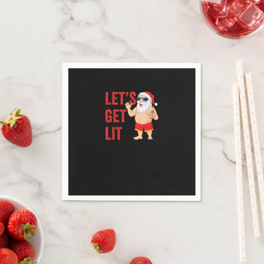 Laten we de kerstman oplichten met een grappig ker servet (Insitu)