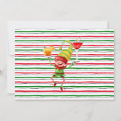 Laten we de kerstman van het kerstfeest opruimen. kaart (Achterkant)