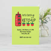 Laten we de ketchupparty inhalen kaart (Staand voorkant)