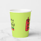 Laten we de ketchupparty inhalen papieren bekers (Links)