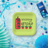 Laten we de ketchupparty inhalen papieren bordje (Feest)