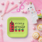 Laten we de ketchupparty inhalen papieren bordje (Feest)