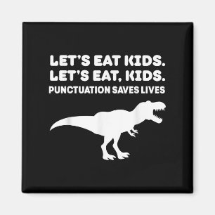 Laten we de Kinder dinosaurus T-rex dino interpunc Magneet