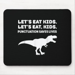 Laten we de Kinder dinosaurus T-rex dino interpunc Muismat