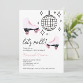 Laten we de Kinder Roller Schaats Girl Verjaardags Kaart (Staand voorkant)