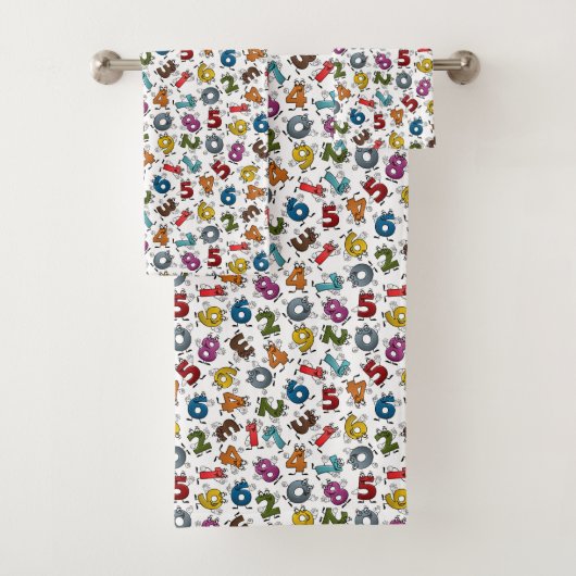 Laten we de kinderen tellen bad handdoek (Insitu)