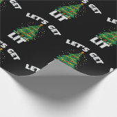 Laten we de kleine kerstboomverlichting voor Fami  Cadeaupapier (Hoek)