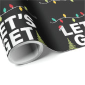 Laten we de kleine kerstlampjes van de familie Xma Cadeaupapier (Rol Hoek)