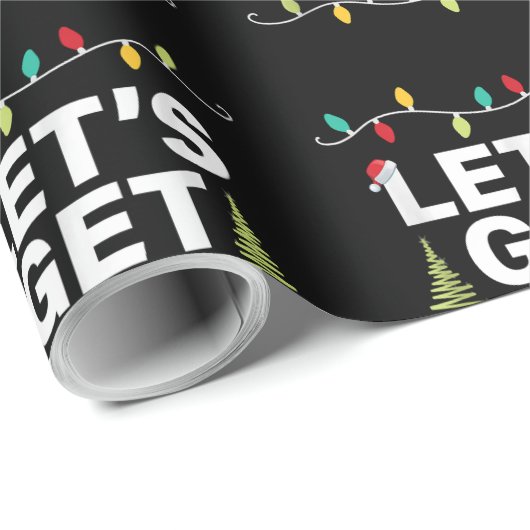 Laten we de kleine kerstlampjes van de familie Xma Cadeaupapier (Rol Hoek)