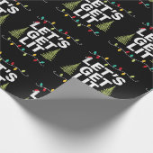 Laten we de kleine kerstlampjes van de familie Xma Cadeaupapier (Hoek)