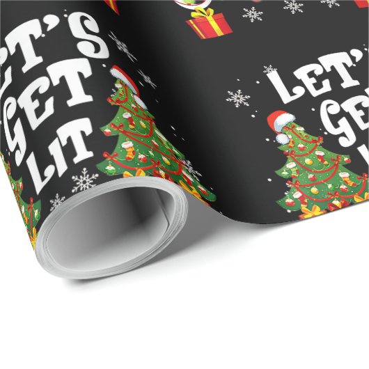 Laten we de kleine kerstlampjes van de grappige fa cadeaupapier (Rol Hoek)