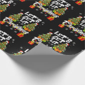 Laten we de kleine kerstlampjes van de grappige fa cadeaupapier (Hoek)