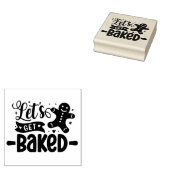 Laten we de knuppels van Gingerbrood pakken Rubberstempel (Gestempeld)