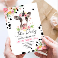 Laten we de Koe van Floral Girl Farm Animals Birth