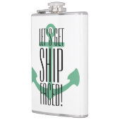 laten we de kolf van het schip in de bachelorette  heupfles (Links)