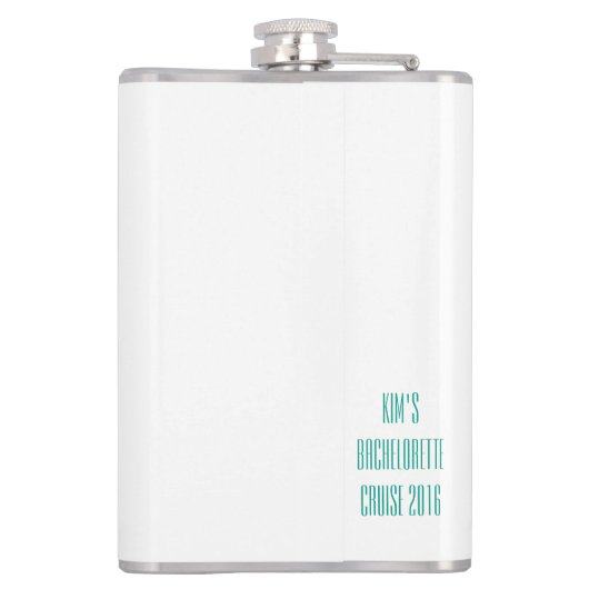 laten we de kolf van het schip in de bachelorette  heupfles (Achterkant)